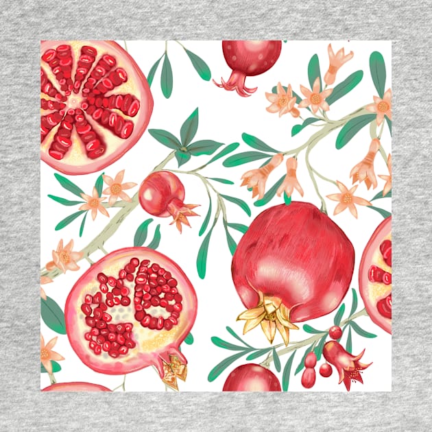 Pomegranate tree pattern by Papergrape